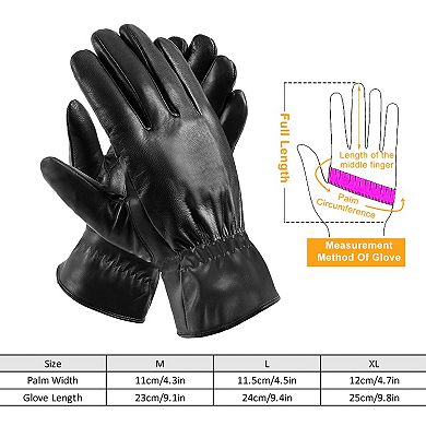Unisex Genuine Leather Motorcycle Gloves Driving Riding Gloves Water Resistant