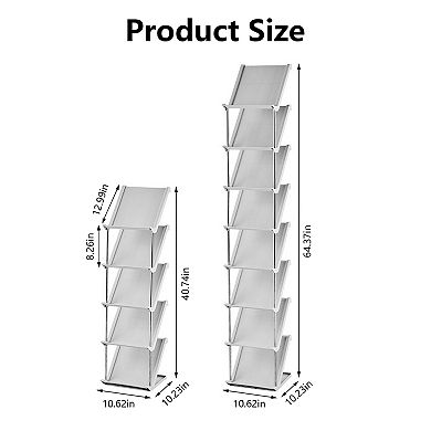 8-Tier Vertical Shoe Rack Narrow Stackable Storage Organizer