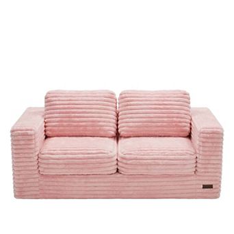 MAXYOYO Bean Bag Chair, Boneless Loveseat Bean Bag Sofa with Pillows and Armrests for Adults