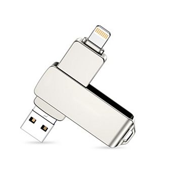 3 in 1 Photo Stick Flash Drive with USB A to C Adapter, 128GB External Storage for iPhone/Android