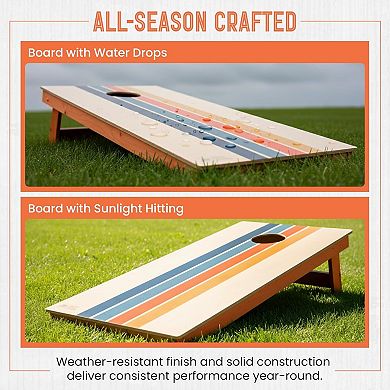 2'x4' Handmade Cornhole Board Set - Includes (2) Boards & (8) Corn Filled Bags