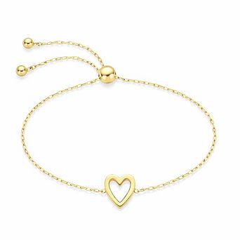 Gold-Tone Cut Out Heart Bracelet