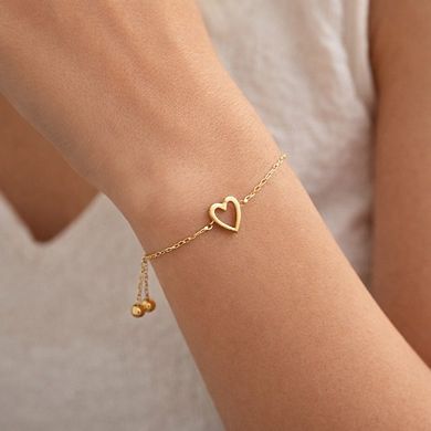 Gold-Tone Cut Out Heart Bracelet