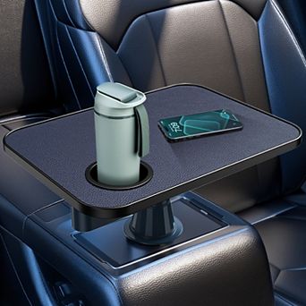 Car Tray for Laptop, Compatible with Round Cup Holder Vehicles and Home Theater Seating