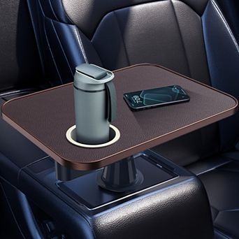 Car Tray for Laptop, Compatible with Round Cup Holder Vehicles and Home Theater Seating