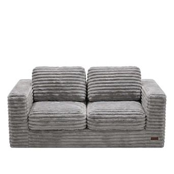 MAXYOYO Bean Bag Chair, Boneless Loveseat Bean Bag Sofa with Pillows and Armrests for Adults