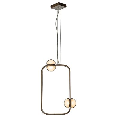4-Light Modern Geometric Kitchen Island LED Chandelier Unique Antique Copper Conner LED Pendant