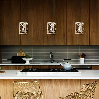 Compact Black Modern Single Pendant Light Farmouse Square Ceiling Hanging Light For Kitchen Islands