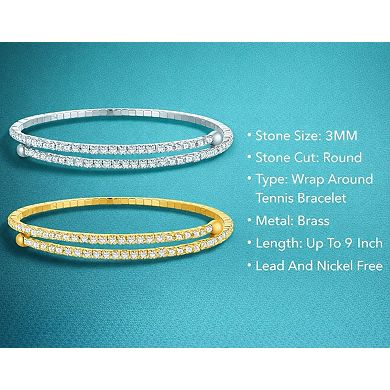 2PK Wrap Around Tennis Bracelet