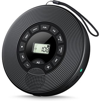 Bluetooth Portable CD Player with Outlet Speaker and Display, Support USB MP3 AUX