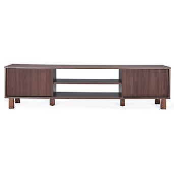 Lufeiya Large Wood TV Stand for Up to 70 Inch TVs with Storage Cabinets