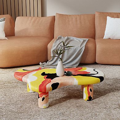Irregular Coffee Table, Cartoon Cloud Indoor Cloud Shaped Table
