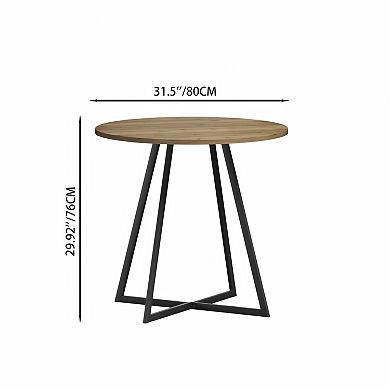 Lufeiya 31.5" Round Dining Table for 2 or 4 People