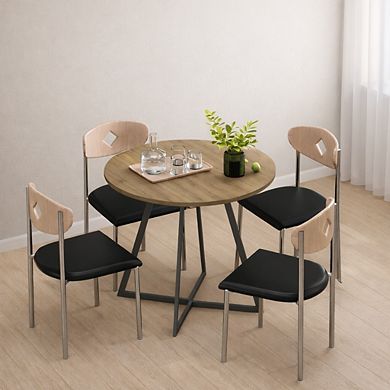 Lufeiya 31.5" Round Dining Table for 2 or 4 People