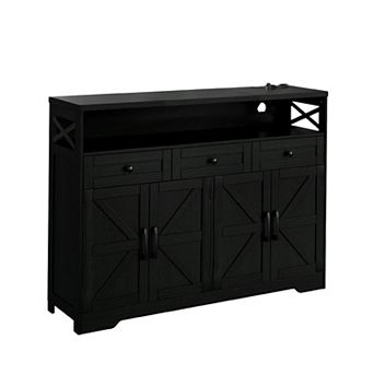 52" L Farmhouse Sideboard Buffet Cabinet,Storage Cabinet with Drawers & Shelves, Kitchen Pantry
