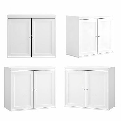 Lufeiya Kitchen Storage Cabinet with Double Doors, Adjustable Shelves