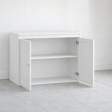 Lufeiya Kitchen Storage Cabinet with Double Doors, Adjustable Shelves