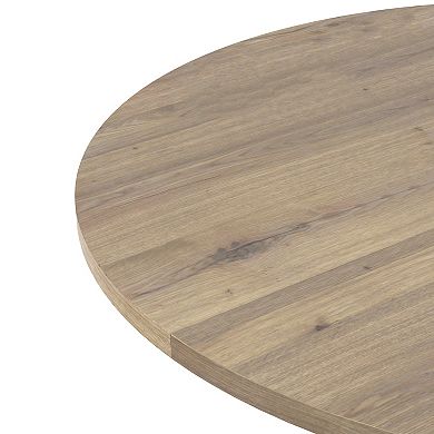 Lufeiya 31.5" Round Dining Table for 2 or 4 People, Adjustable Feet