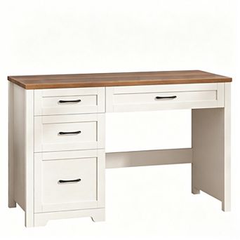 Farmhouse 47" Executive Desk with File Drawer, Workstation for Home Office, Study, Writing