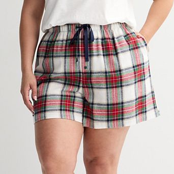 Plus Size Sonoma Goods For Life® Flannel Pajama Short