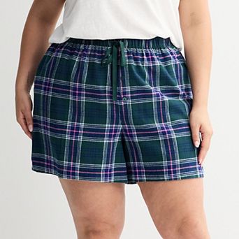 Plus Size Sonoma Goods For Life® Flannel Pajama Short