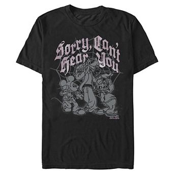 Men's Disney's Mickey Mouse & Friends Sorry, Can't Hear You Graphic Tee
