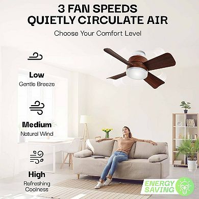 Bell+Howell Socket Fan 15.7 in. LED Bright White Light Ceiling Fan