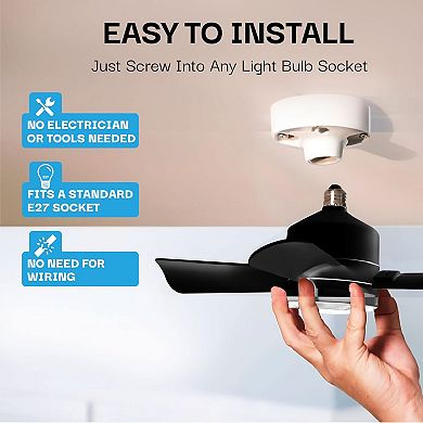 Bell+Howell 15.7-inch Socket Fan with Remote