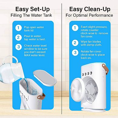 Bell+Howell Bullseye Rechargeable Personal Misting Fan