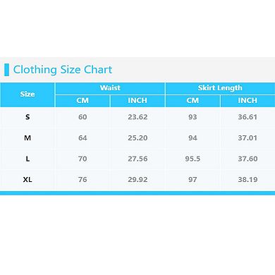 Women's Tiered Maxi Skirt, High Waist Smocked Drawstring Boho Long Skirt