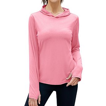 Women UPF 50+ Sun Protection Hoodie Long Sleeve UV Shirt with Thumb Holes