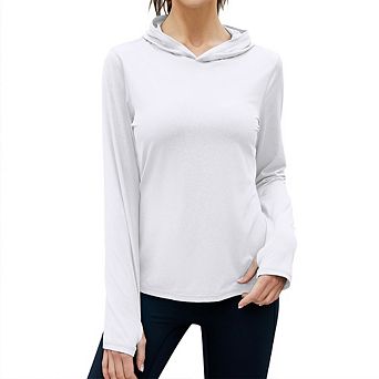 Women UPF 50+ Sun Protection Hoodie Long Sleeve UV Shirt with Thumb Holes