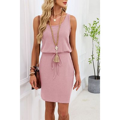 high neck sleeveless dress casual High Neck Sleeveless Floral Print A-Line Vacation Maxi Dress