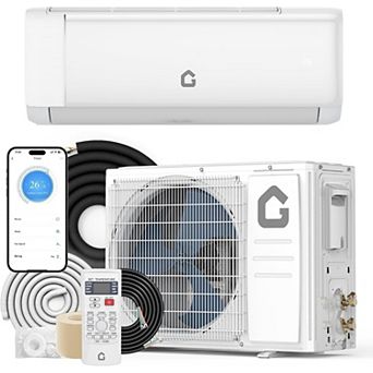 9,000 BTU Mini Split Air Conditioner with Heat Pump, 24 SEER2 Ultra Quiet 230V Plug-in Ductless AC