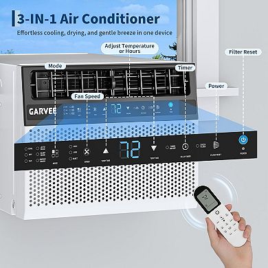 U-Shaped Window Air Conditioner 6000 BTU Fixed Frequency, Ultra Quiet, Open Window Flexibility
