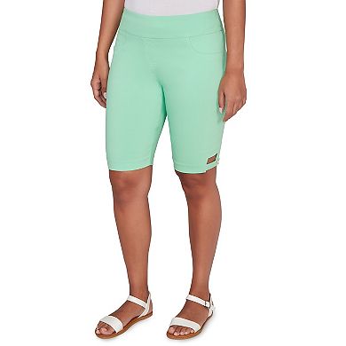 Hearts of Palm Women's All Sun And Games Solid Tech Stretch Bermuda Shorts