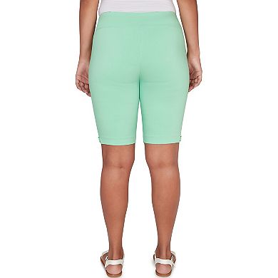 Hearts of Palm Women's All Sun And Games Solid Tech Stretch Bermuda Shorts