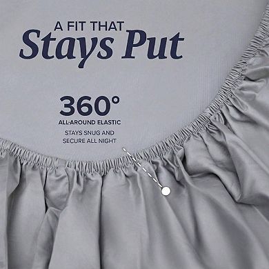 100% Cotton Soft Sheet Set, 500TC Sateen Finish, Deep Pocket