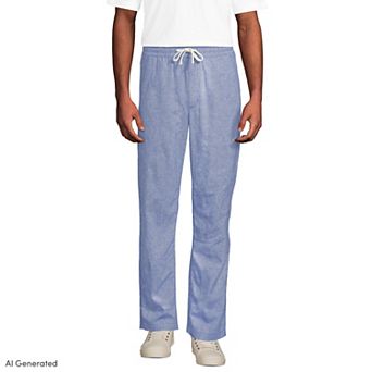 Men's Lands' End Classic Fit Linen Blend Deck Pants