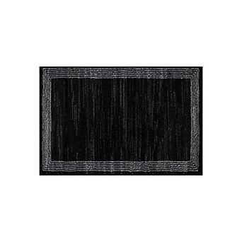 Modern Geometric Border Indoor Area Rug, Polypropylene with Jute Backing for Living Room Bedroom