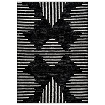 Modern Abstract Area Rug for Living Room, Bedroom, or Entryway Low Pile Indoor Rug