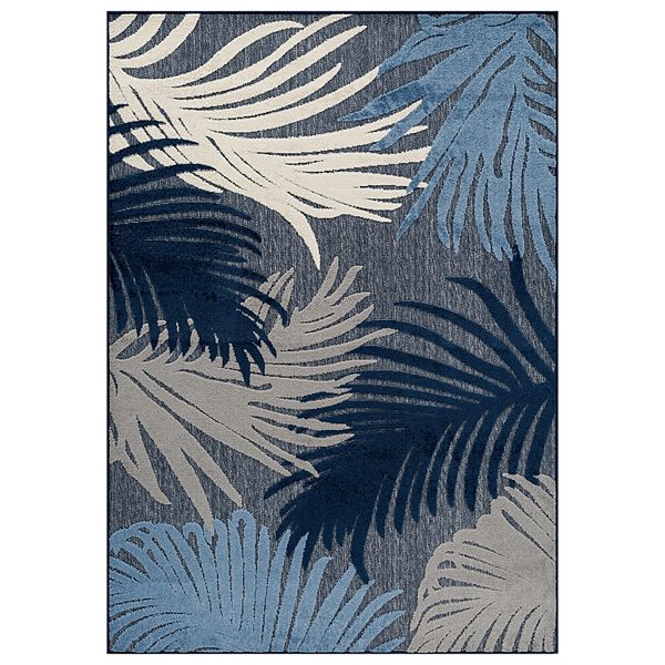 Tropical Floral Indoor/Outdoor Area Rug: Weather-Resistant, Low