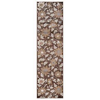 Contemporary Floral Area Rug for Living Room, Bedroom, or Entryway Low Pile Rug