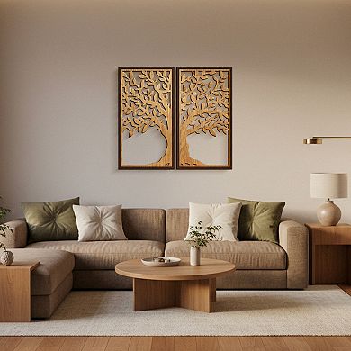 Tree of Life Laser-Cut Panel Wall Decor Set of 2