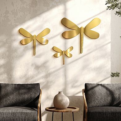 Dragonfly Metal Wall Decor Set of 3