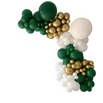 Jungle Dinosaur Balloons in Green & White 156 pc for Baby Showers or Themed Party Decor