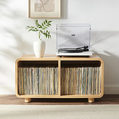 Crosley Zoe Medium Record Player Stand With Vinyl Storage