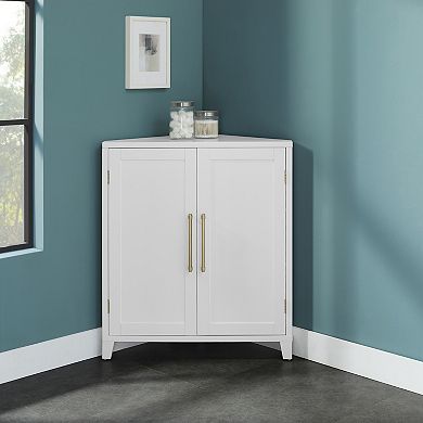 Crosley Roarke Stackable Corner Kitchen Storage Pantry with Adjustable Shelves