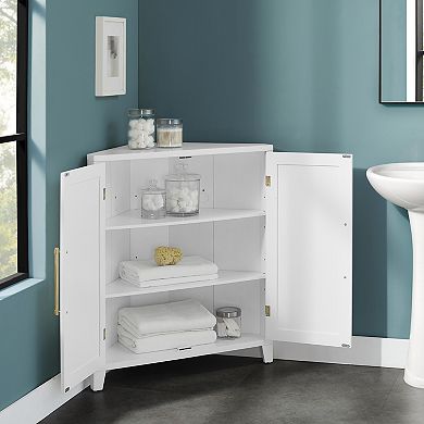 Crosley Roarke Stackable Corner Kitchen Storage Pantry with Adjustable Shelves