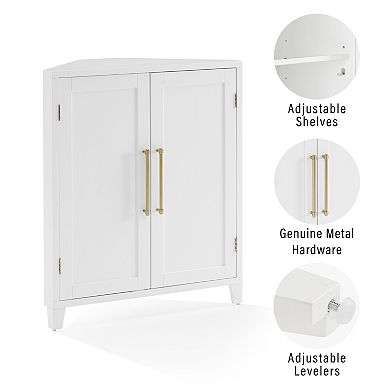 Crosley Roarke Stackable Corner Kitchen Storage Pantry with Adjustable Shelves